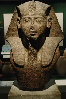 British Museum London Collection Prints: Bust of egyptian pharaoh
