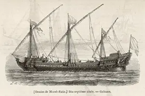 Seventeenth Century Galeasse Print