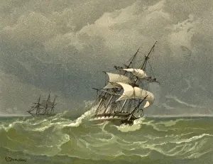 Sailing Ship History Prints: C19 BARQUE