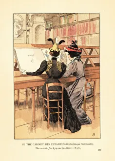 In the Cabinet des Estampes, Bibliotheque Nationale, 1897 In the Cabinet des Estampes, Bibliotheque Nationale, 1897