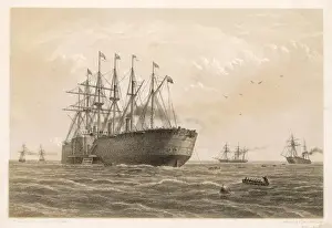 Atlantic Cable Laying Prints: Cable Laying / Gt Eastern