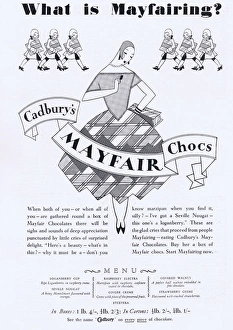 Cadburys Mayfair Chocolates Advert, 1927 Cadburys Mayfair Chocolates Advert, 1927