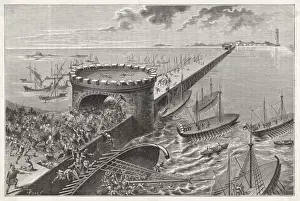 Ancient Egypt History Prints: Caesar at Alexandria
