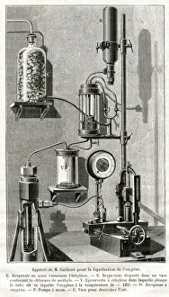 Cailletet's apparatus for the liquefaction of oxygen Cailletet's apparatus for the liquefaction of oxygen