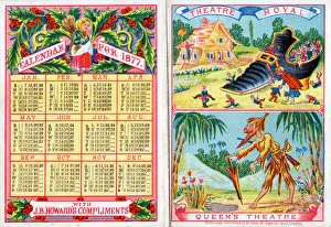 Calendar for 1877, Theatre Royal and Queens Theatre, London Calendar for 1877, Theatre Royal and Queens Theatre, London