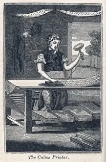 Textile Manufacturing Process Prints: Calico Printer 1827