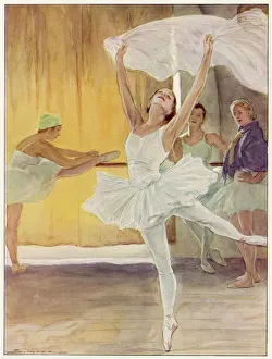 Camille Bos, ballet dancer, rehearsing La Grisi Camille Bos, ballet dancer, rehearsing La Grisi