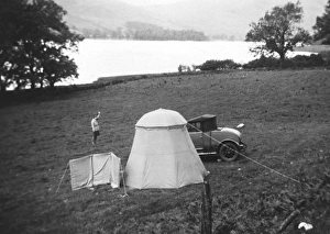 Camping at Loch Lubnaig, Trossachs, Scotland Camping at Loch Lubnaig, Trossachs, Scotland