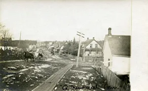 Canada - Ontario - Mining Town - A new town - street scene. Date: circa 1909 Canada - Ontario - Mining Town - A new town - street scene. Date: circa 1909