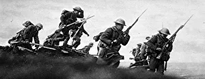 Canadian Infantrymen attack, France, 1916 Canadian Infantrymen attack, France, 1916