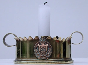 Candlestick holder made from an 18 pounder shell case Candlestick holder made from an 18 pounder shell case