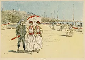 19th Century Seaside Resort Prints: Cannes Seafront