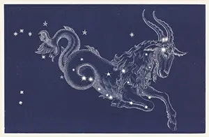 Star Chart Prints: Capricorn Constellation Print