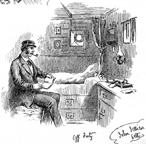 Captain of an Emigrant Ship relaxing in his cabin, 1884 Captain of an Emigrant Ship relaxing in his cabin, 1884