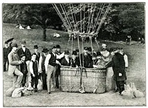 Captain William Duncan Dale ready for balloon ascent Captain William Duncan Dale ready for balloon ascent