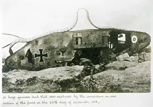 Tank Warfare History Prints: Captured German Tank