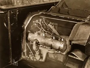 Antique Automobile Pictures Prints: Car engine
