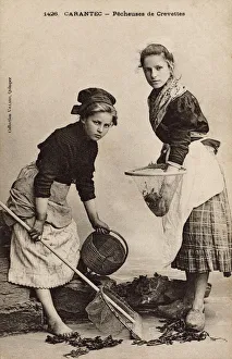 Carantec, Brittany, France, Crevette fishergirls Carantec, Brittany, France, Crevette fishergirls