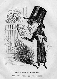 Caricature of Arthur Roberts, music hall performer Caricature of Arthur Roberts, music hall performer