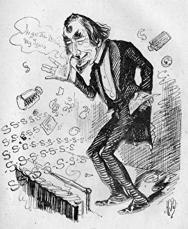 Caricature of Benjamin Disraeli, Conservative leader Caricature of Benjamin Disraeli, Conservative leader