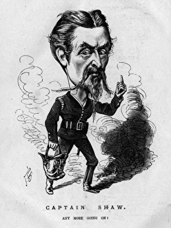 Caricature, Captain Eyre Massey Shaw, fire brigade chief Caricature, Captain Eyre Massey Shaw, fire brigade chief