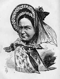 Caricature of Charlotte Saunders, actress Caricature of Charlotte Saunders, actress