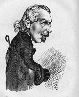 Caricature of E L Blanchard, English writer Caricature of E L Blanchard, English writer