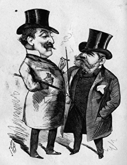 Caricature of Edmund Yates and ? Becker Caricature of Edmund Yates and ? Becker