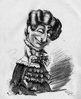 Caricature of John F Sheridan, female impersonator Caricature of John F Sheridan, female impersonator