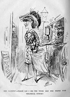Caricature of Lillie Langtry, actress and producer Caricature of Lillie Langtry, actress and producer