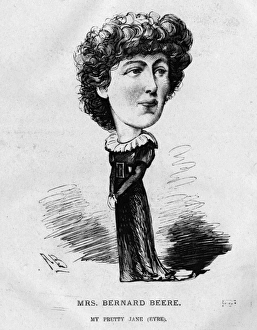 Caricature of Mrs Bernard Beere, English actress Caricature of Mrs Bernard Beere, English actress