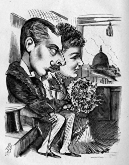 Caricature of Prince Leopold and Princess Helena Caricature of Prince Leopold and Princess Helena