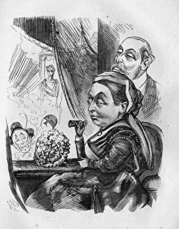 Caricature of Queen Victoria and the Prince of Wales Caricature of Queen Victoria and the Prince of Wales