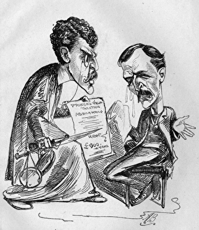 Caricature of Squire Bancroft and Edgar Bruce Caricature of Squire Bancroft and Edgar Bruce