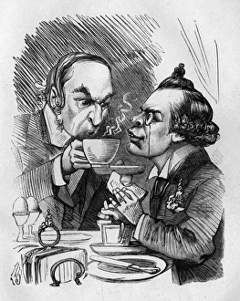 Caricature of W E Gladstone and John L Toole Caricature of W E Gladstone and John L Toole
