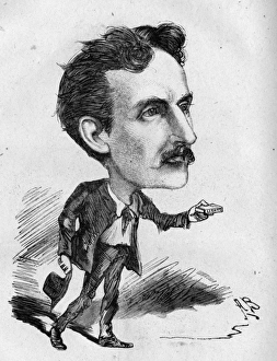 Caricature of Wilson Barrett, actor, manager and playwright Caricature of Wilson Barrett, actor, manager and playwright