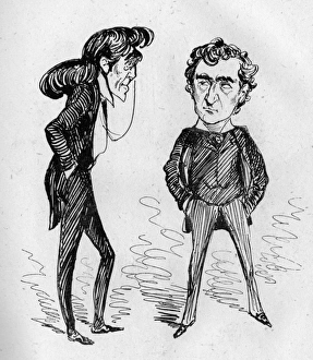 Caricatures of Henry Irving and Edwin Booth Caricatures of Henry Irving and Edwin Booth
