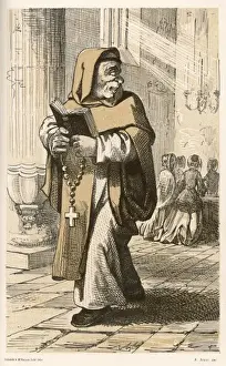 Catholicism In England History Prints: Carmelite Monk