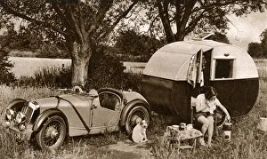Carol Goodner, actress, outside her caravan Carol Goodner, actress, outside her caravan