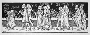 Carol Prints: Carol Singing Print: Dressed Up God Save You Merrie Gentil Men