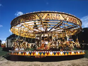 Carousel Print: Harris Brothers South Downs Gallopers at Bluebell Railway Steam Fair
