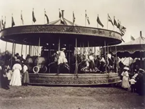 Hampstead Heath Fair Steam Gallopers Print