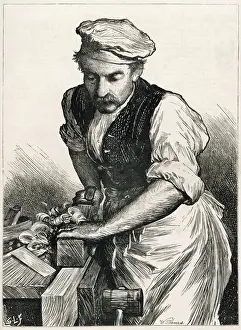 Carpenter At Work Prints: CARPENTER / 1870