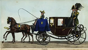 Carriage of the Danish minister, Baron Blome, in Carriage of the Danish minister, Baron Blome, in