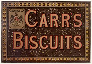 Late 19th Century Carrs Biscuits Advertising Print