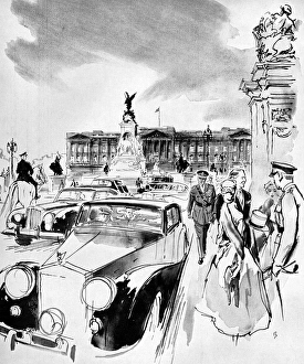 Cars in the Mall proceeding to Buckingham Palace, Season Cars in the Mall proceeding to Buckingham Palace, Season