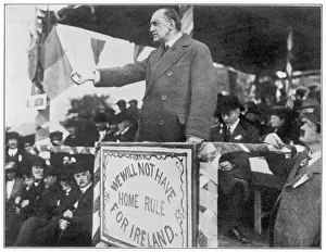 Edward Carson Speaks Out Against Home Rule Print 1913