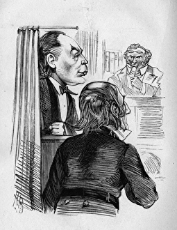 Cartoon, Bradlaugh, Gladstone and John Bull Cartoon, Bradlaugh, Gladstone and John Bull