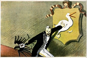 Cartoon, Chancellor Bethmann and his work, WW1 Cartoon, Chancellor Bethmann and his work, WW1