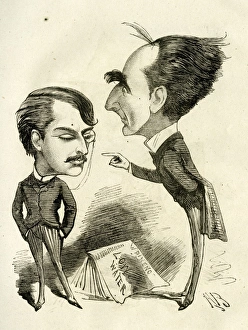 Cartoon, Claude Carton and A W Pinero Cartoon, Claude Carton and A W Pinero